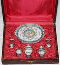 091376 LIMOGES PORCELAIN MINIATURE TEA SET C 1900
