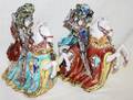 121434 MARBRO ITALIAN POTTERY FIGURES PAIR H 12