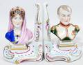 121430 GERMAN PORCELAIN BOOKENDS NAPOLEON  JOSEPHINE