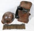 120336 US WWII RADIO HELMET LINER  SPENT CASINGS