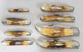 120325 HORN  STEEL SET OF 8 POCKET  JACK KNIVES
