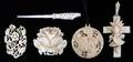 011433 IVORY JEWELRY NECKLACE WITH PENDANT 5 PCS