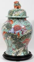 011423 CHINESE PORCELAIN GINGER JAR H 18 DIA 10