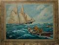 010337 KARL LARSEN OIL ON BOARD 25 X 30 NAUTICAL