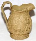 122371 STAFFORDSHIRE PORCELAIN FIGURAL PITCHER