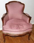 122362 FRENCH LOUIS XV STYLE WALNUT BERGERE 19TH C