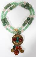 112379 JADE AND BEAD NECKLACEDANGLE DROP