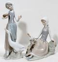 111452 LLADRO PORCELAIN FIGURES 2 H 6 12  9 12