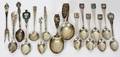 111421 STERLING SILVER COLLECTOR SPOONS  FORK 16 PCS