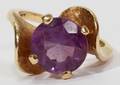 101496 14KT YELLOW GOLD  AMETHYST RING