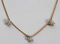 101478 14KT GOLD  DIAMOND FLORAL PENDANT NECKLACE