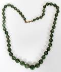 101468 GREEN JADE BEAD NECKLACE L 18