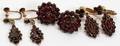 101485 ANTIQUE GERMAN GARNET EARRINGS THREE PAIRS
