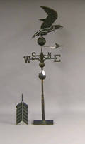 Spread winged eagle and arrow hollow body copper weathervane