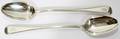 092352 GEORGIAN STERLING SERVING SPOONS PAIR