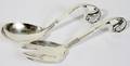 092346 GEORG JENSEN STERLING SERVING SPOON  FORK 141
