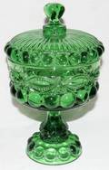 120388 GLASS COVERED CANDY DISH H 10 14