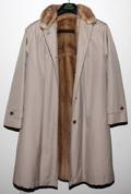 012431 MINK LINED RAIN COAT 38 FROM SHOULDER TO HEM