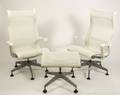3 Pc Herman Miller Set  2 Lounge  Ottoman