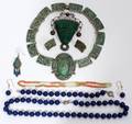 010400 MEXICAN STERLING JEWELRY  LAPIS  STONE PIECES