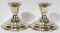010368 STERLING WEIGHTED CANDLESTICKS PAIR H 3