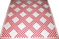 121495 HAND MADE DOUBLE IRISH CHAIN PIECED QUILT