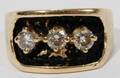 102437 14 KT YELLOW GOLD AND DIAMOND LADYS RING