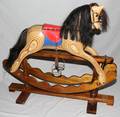 100375 ENGLISH WOOD CHILDS ROCKING HORSE H 38 L 44