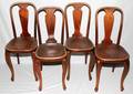 100374 FISCHEL BENTWOOD WOOD SIDE CHAIRS FOUR PIECES
