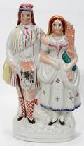 100343 STAFFORDSHIRE FIGURE GROUP HIGHLAND COUPLE