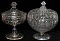 091478 PITTSBURGH  FLINT GLASS COVERED FRUIT COMPOTES