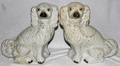 091454 STAFFORDSHIRE DOGS 19TH C PAIR H 12