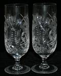 121529 CZECHOSLOVAKIAN CUT CRYSTAL GOBLETS8 8 H 7 1