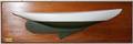 012474 CARVED MAHOGANY  FRUITWOOD SHIP HALF HULLS 7