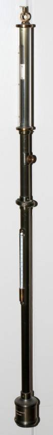 012465 HENRY J GREEN METAL STICK BAROMETERTHERMOMETER