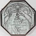 012458 AMIA CLEAR LEADED GLASS NATIVITY WALL HANGING