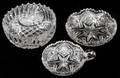 012455 LIBBEY CUT GLASS NAPPY DISH  BOWL THREE