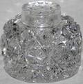 011500 CUT GLASS INKWELL EARLY 20TH CENTURY H 4