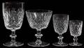011487 CZECHOSLOVAKIAN CRYSTAL STEMWARE 47 PIECES