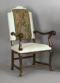English or Irish Queen Anne mahogany armchair early 18th c