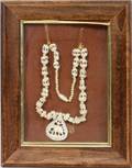 010446 INDIAN CARVED IVORY BEAD NECKLACE C1940