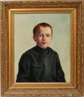 122457 OIL ON CANVAS ON BOARD PORTRAIT OF A BOY
