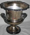 122423 POOLE SILVER PLATE CHAMPAGNE BUCKET H 11