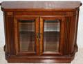 112451 MAHOGANY GLASS PANEL CURIO CABINET