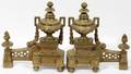 112446 FRENCH BRASS URN FORM CHENETS
