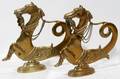 111536 BRASS PEGASUSFORM DOORSTOPS TWO H 9