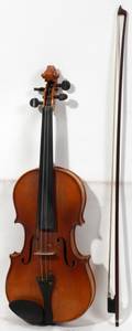 111532 GERMAN VIOLIN C 1900  SIGNED BOW