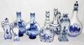 102461 DELFTWARE BLUEWHITE PORCELAIN BOTTLES  CRUETS