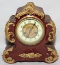 102453 WATERBURY CLOCK CO PAINTED IRON CLOCK 19TH C
