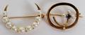 101574 14KT GOLD  PEARL BROOCHES TWO